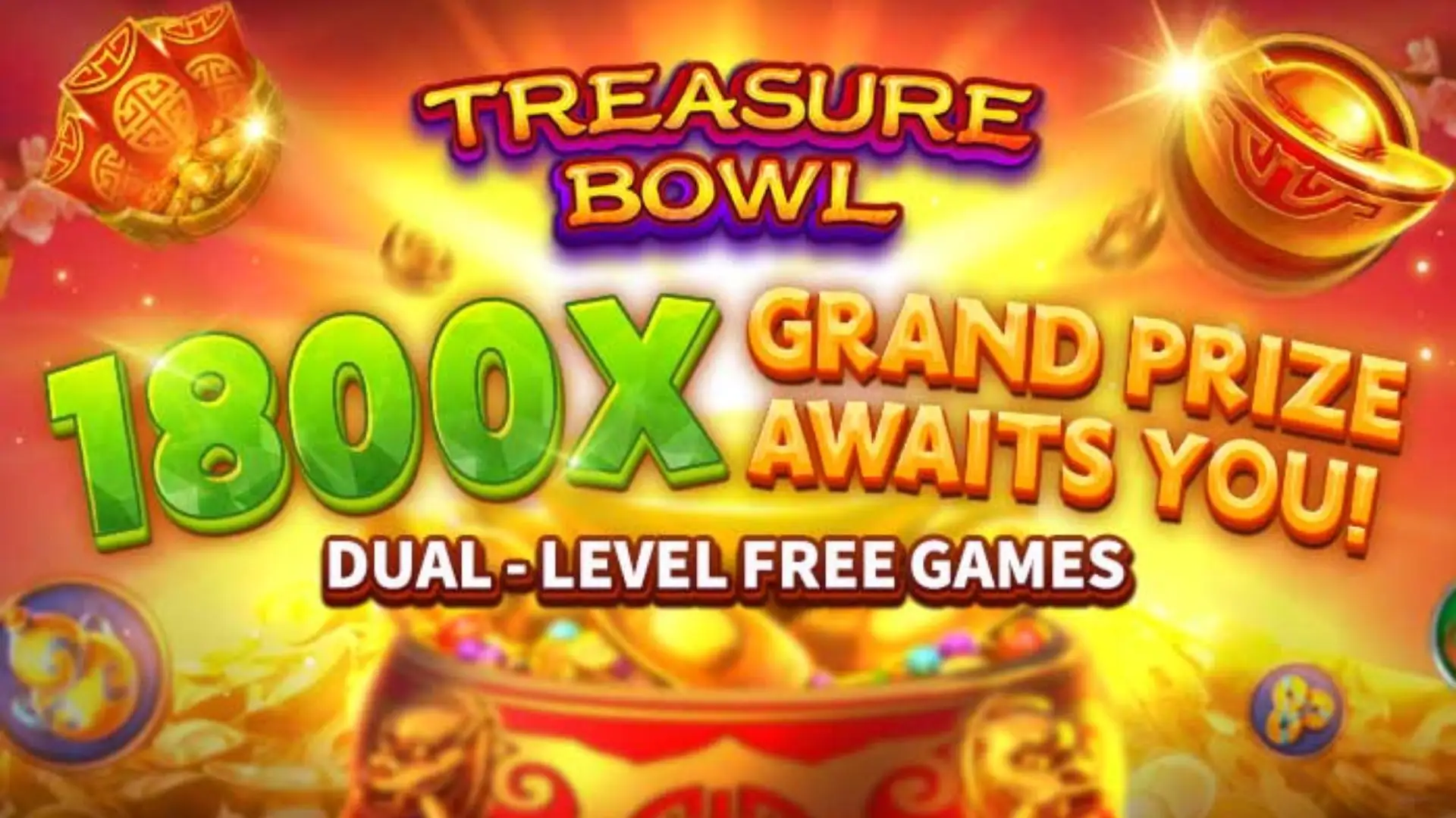 Multiplicadores Treasure Bowl 777paz - 7777x Máximo com Tigela Dourada